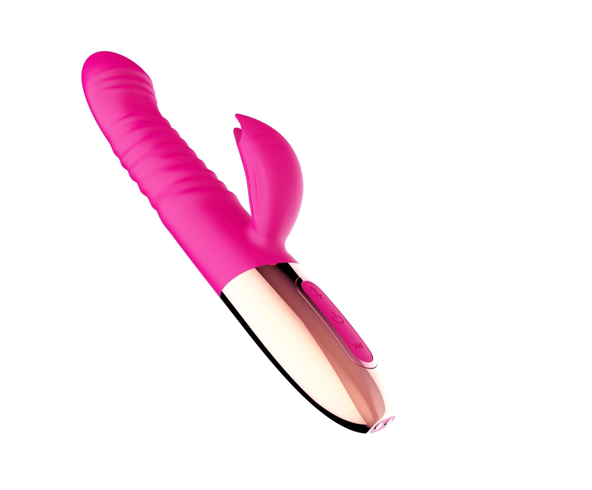 Вибратор-кролик B - Series Magic Rechargeable Thrusting, 19 см (розовый)