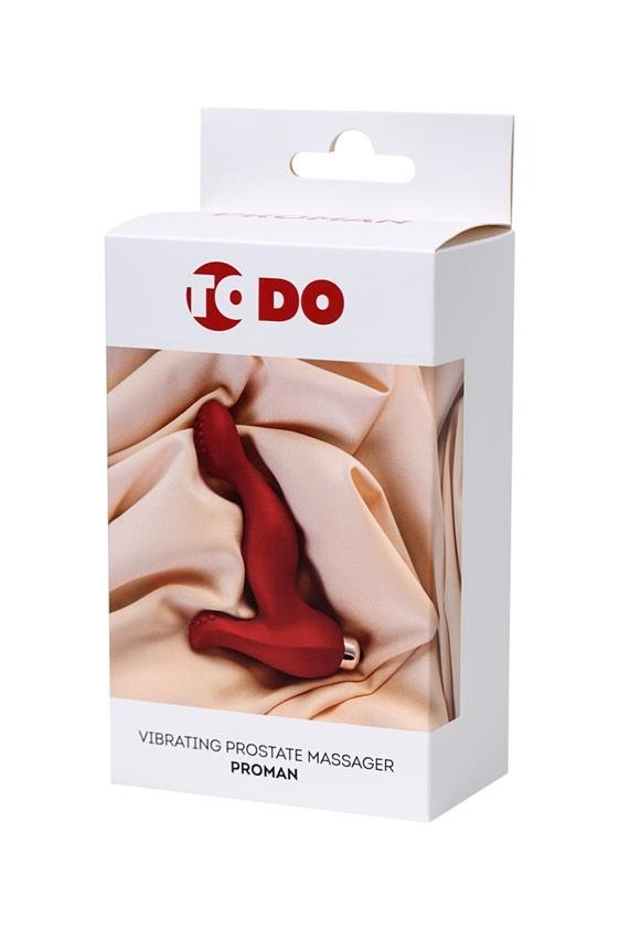 Стимулятор простаты ToDo Vibrating Prostate Massager Proman, 12.5 см (красный)