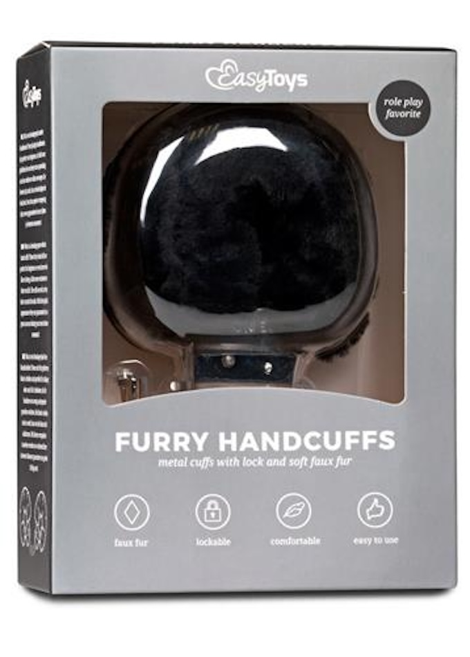 Наручники EasyToys Furry Handcuffs (черный)