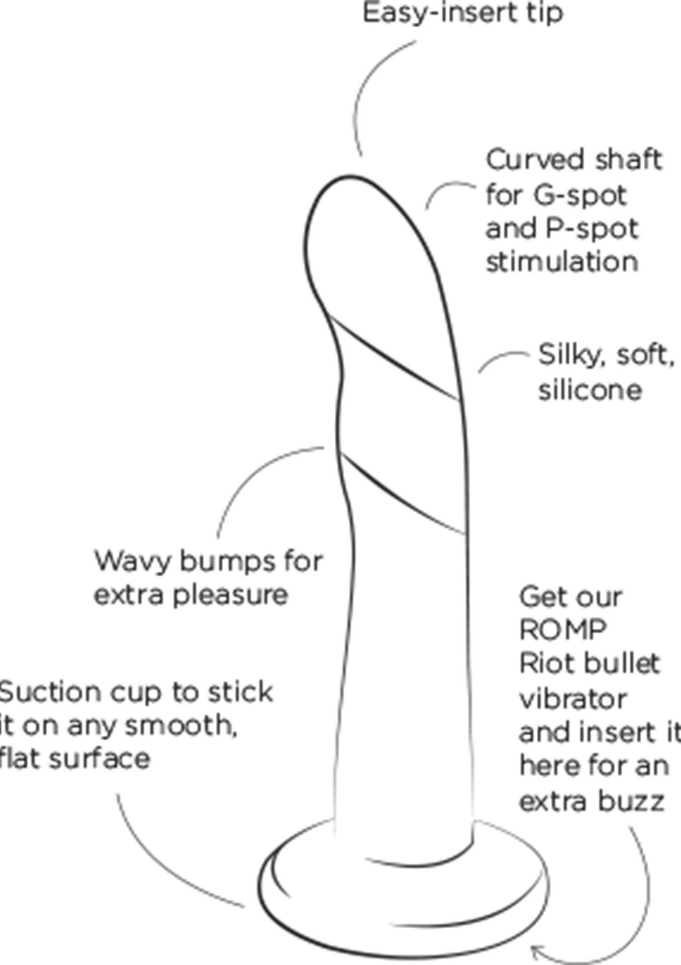 Фаллоимитатор Romp Dizi, 18 см (оранжевый)