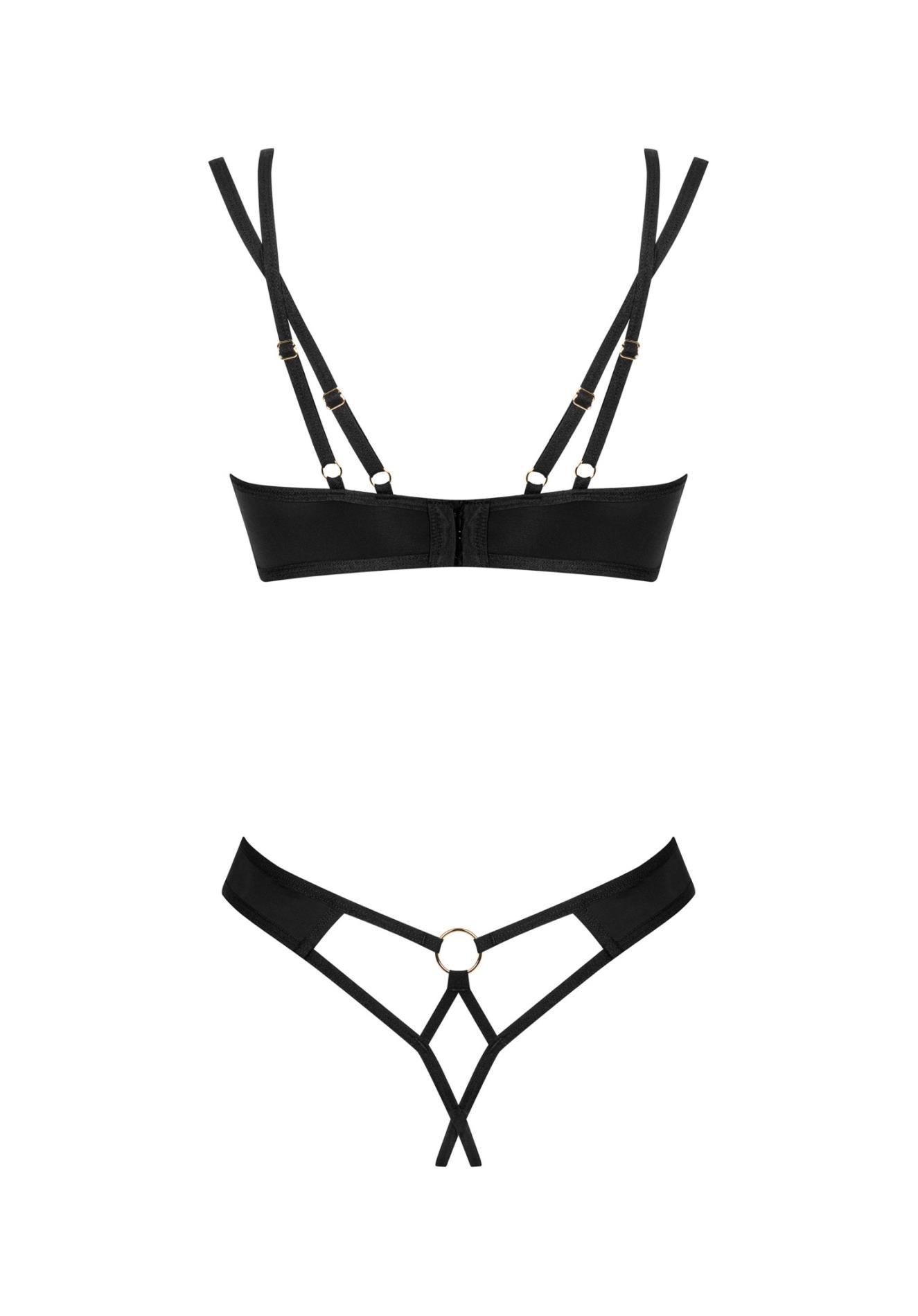 Комплект белья Obsessive Nesari, XS/S (черный)