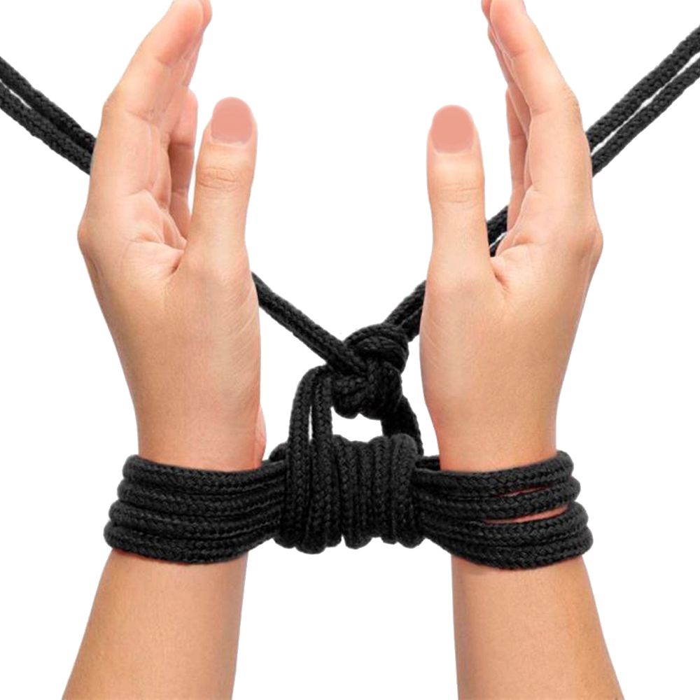 LATETOBED Line Rope Black - Lina do bondage, Czarny