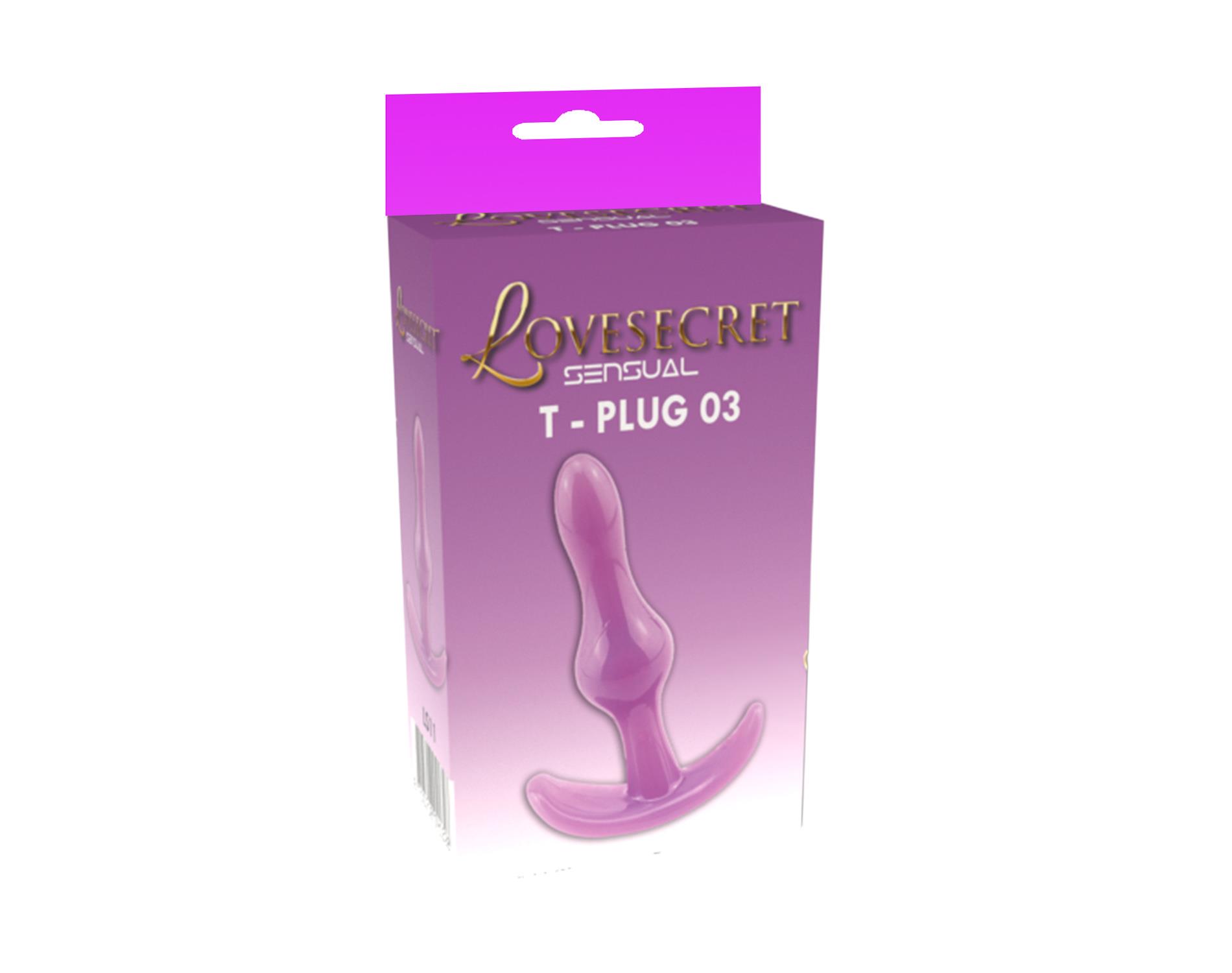 Korek analny Lovesecret T-Plug 03, 8.5 cm (fioletowy)