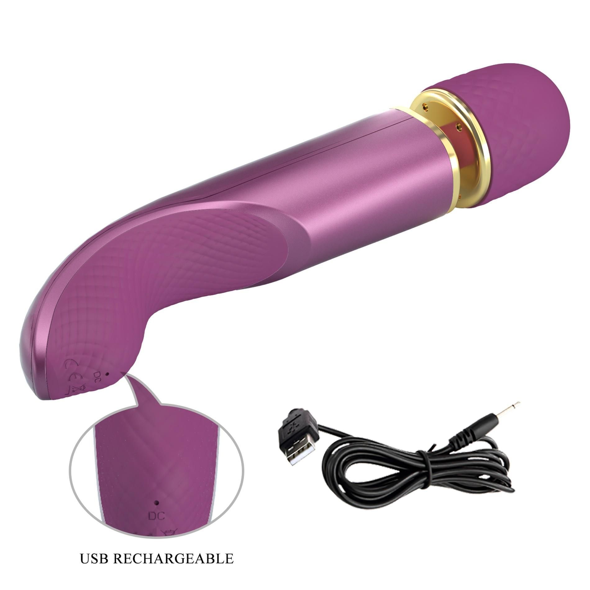 Вибромассажер Pretty Love Colorful Massager, 24 см (фиолетовый)