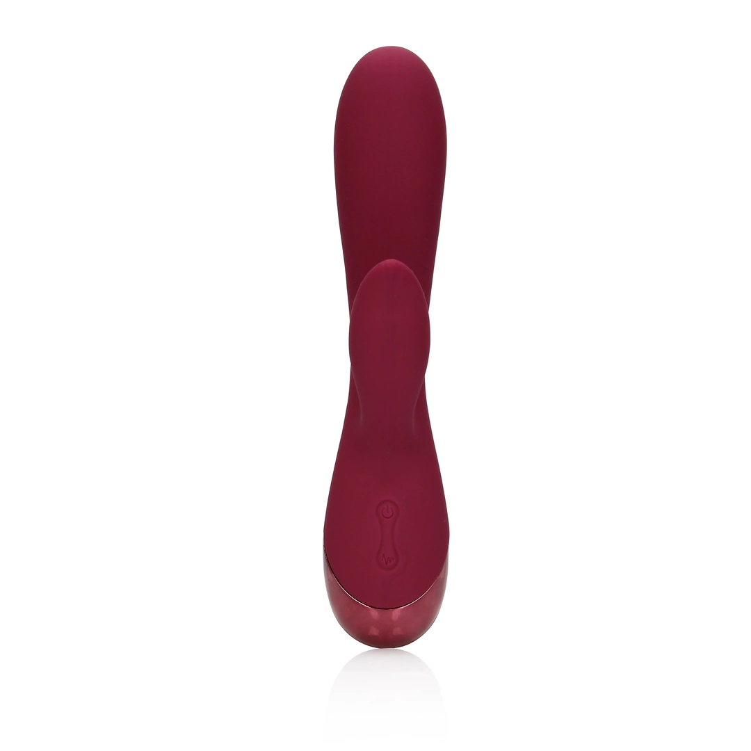 Вибратор-кролик Loveline Smooth Silicone Rabbit, 20 см (вишневый)