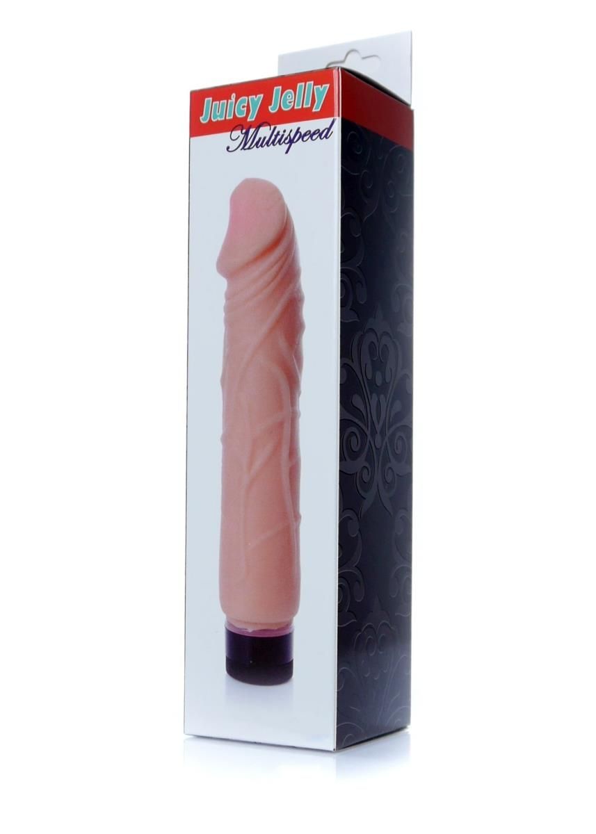 Реалистичный вибратор Boss Juicy Jelly, 22 см (телесный)