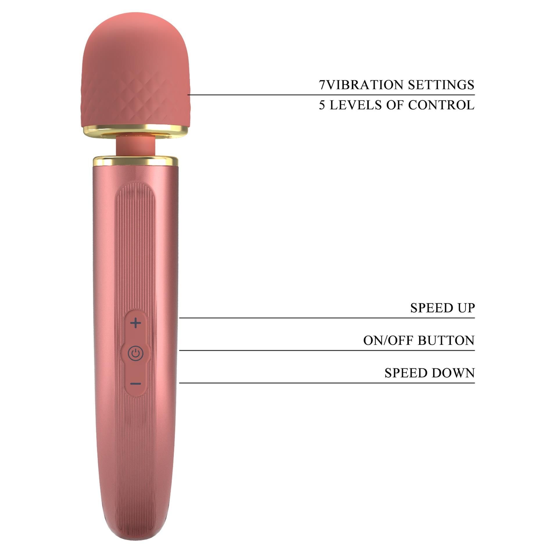Вібромасажер Pretty Love Interesting Massager, 29 см (персиковий)