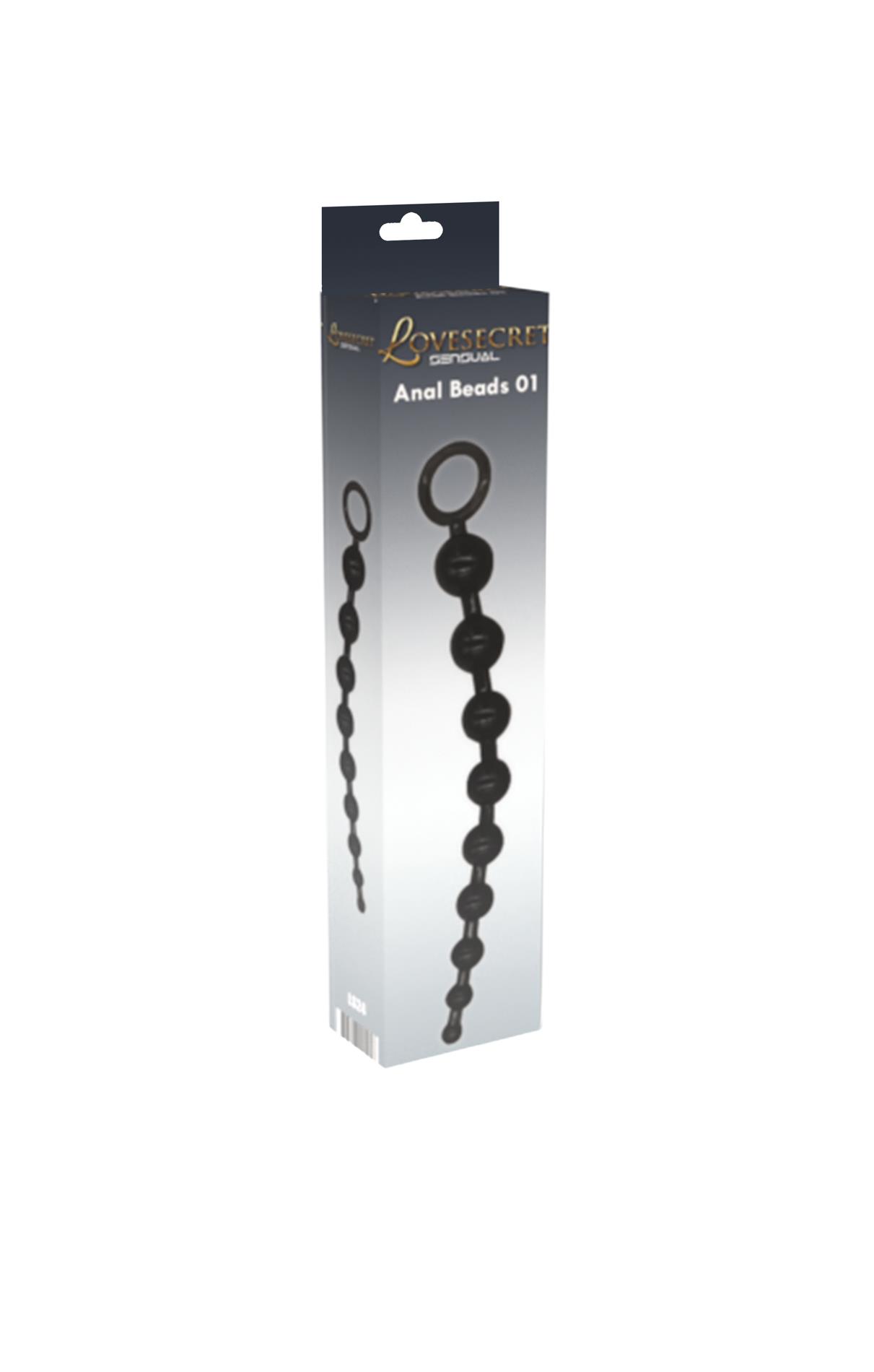 Анальные бусы Lovesecret Anal Beads 01, 30 см (черный)