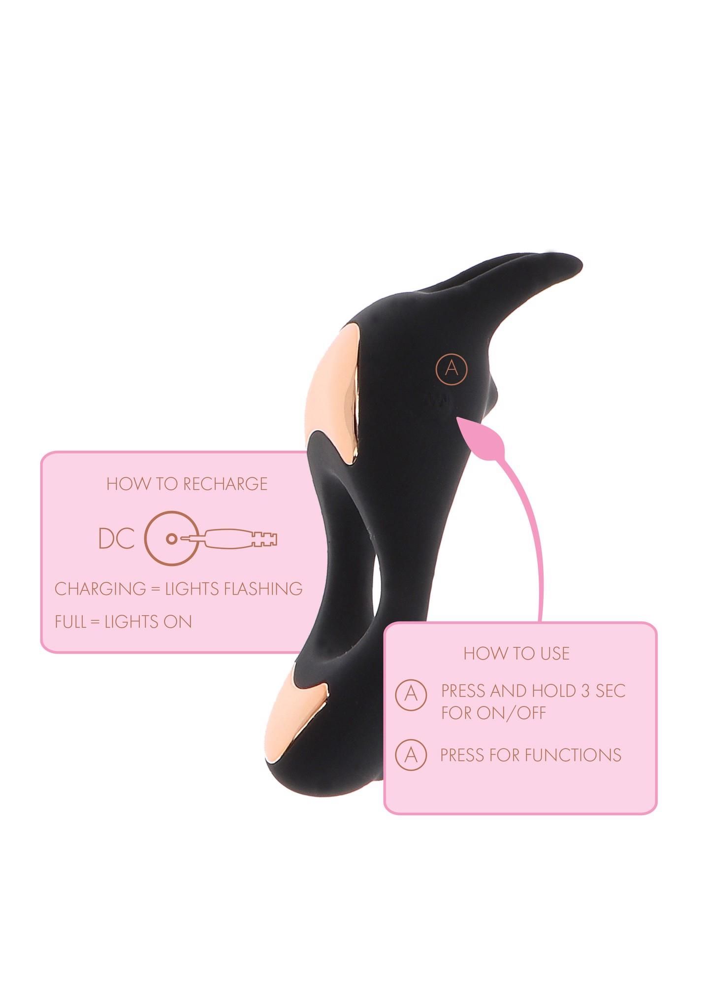 Ерекційне кільце ToyJoy Ivy Lotus C-Ring, 10 см (чорний)
