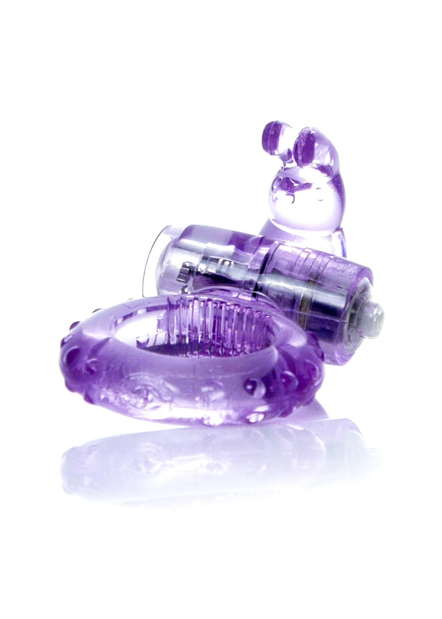 Ерекційне кільце Boss Series Rabbit Vibro Cock Ring, 7,5 см (фіолетовий)