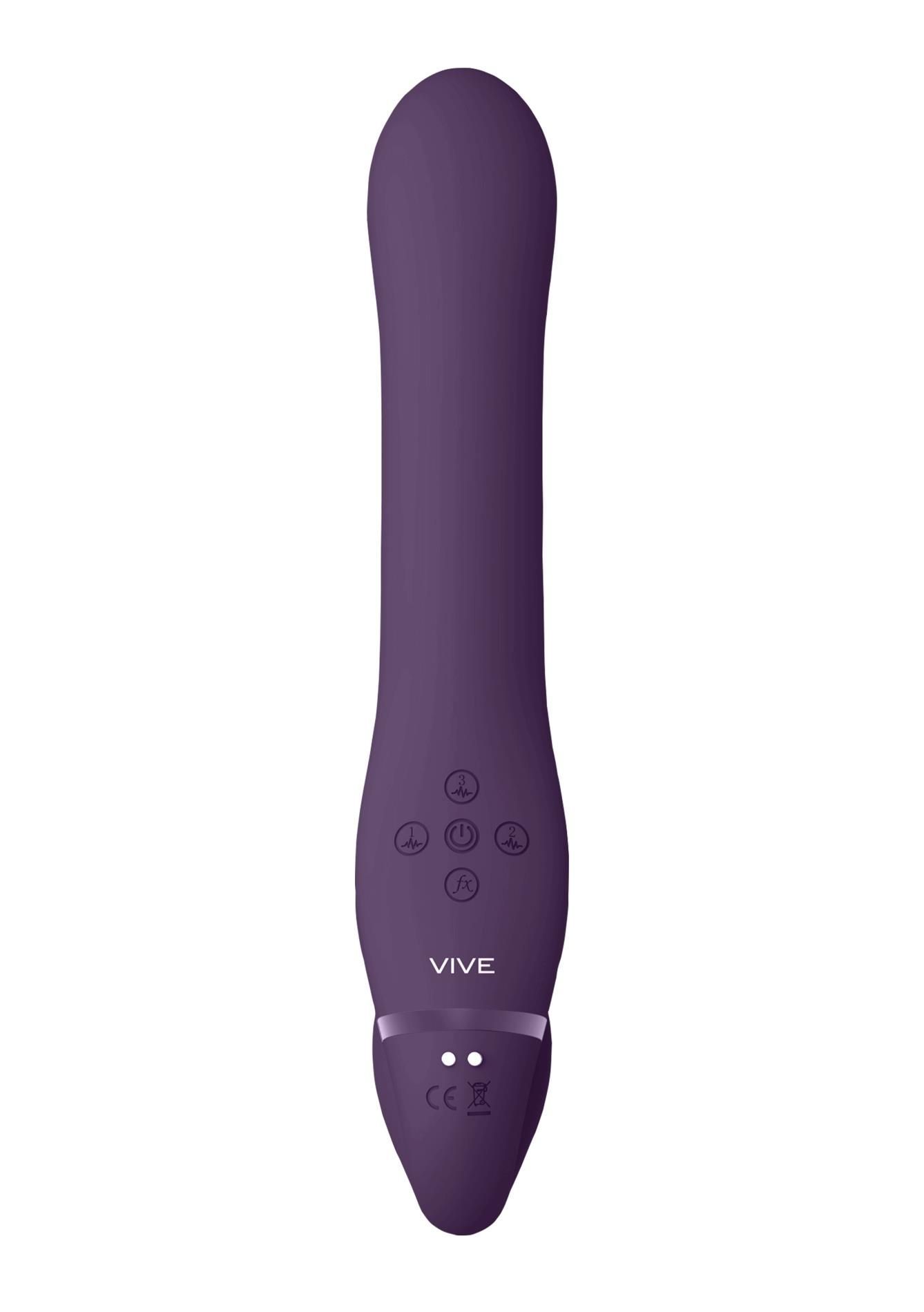 Страпон Vive Vive Ai Air Wave Tickle, 23.5 см (фиолетовый)