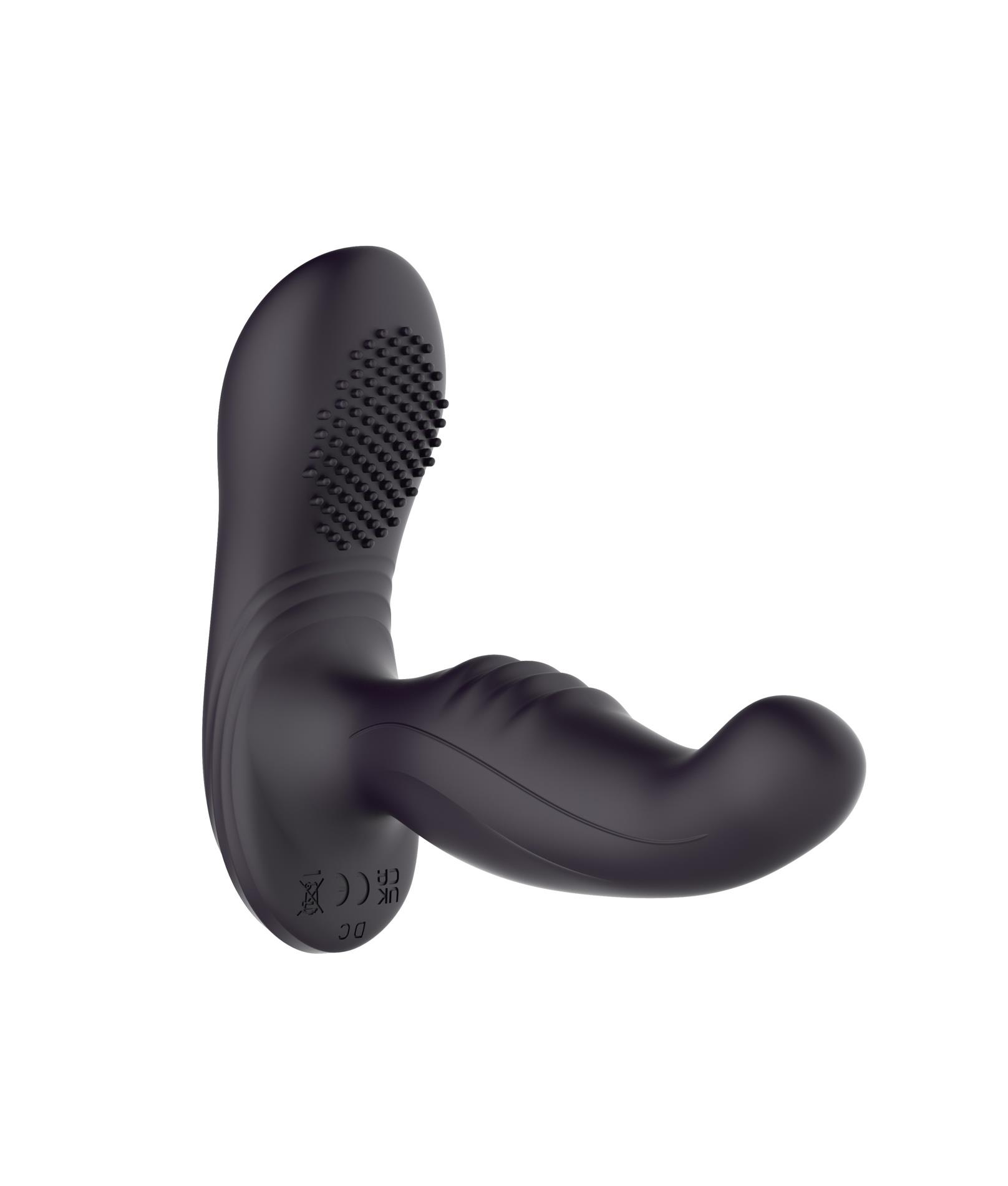 Fantasy Achilles Thrusting Prostate Massager - Stymulator prostaty, Czarny, 13.5 cm