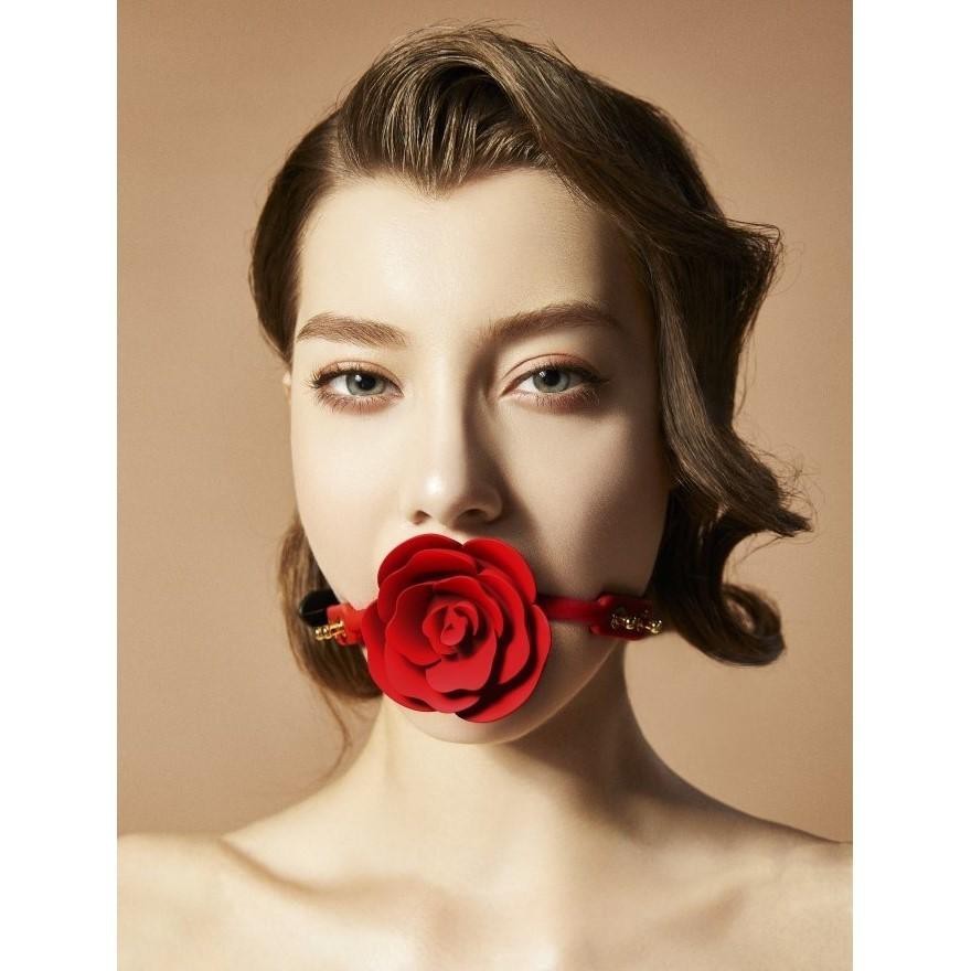 Кляп Zalo & Upko Doll Rose Ball Gag, 54 см (красный)