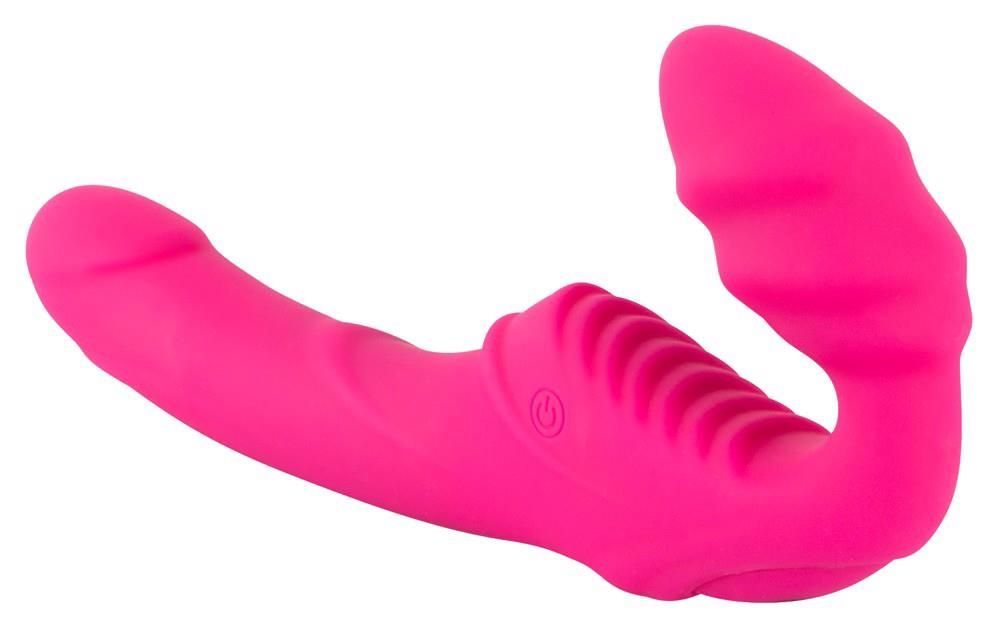 Страпон с вибрацией Vibrating Strapless Strap-On, 21,8 см (розовый)