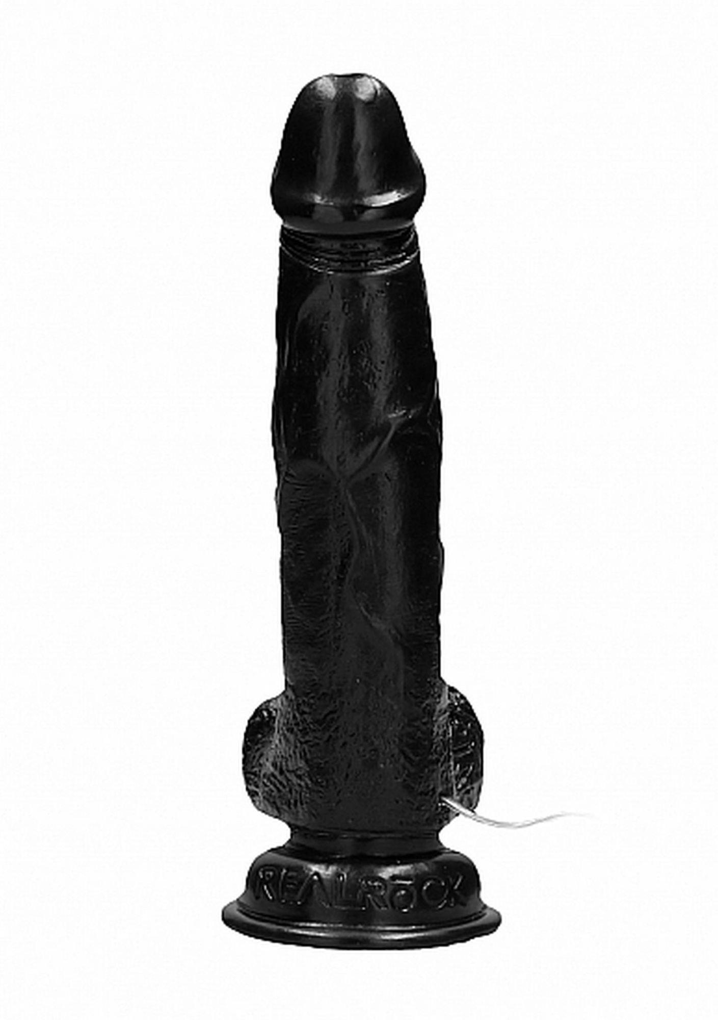 Вибратор RealRock Cock 8", 20 см (черный)