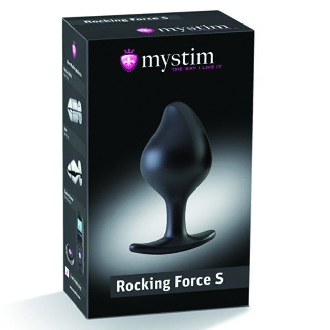 Анальна пробка Mystim Rocking Force, 10,5 см (чорний)