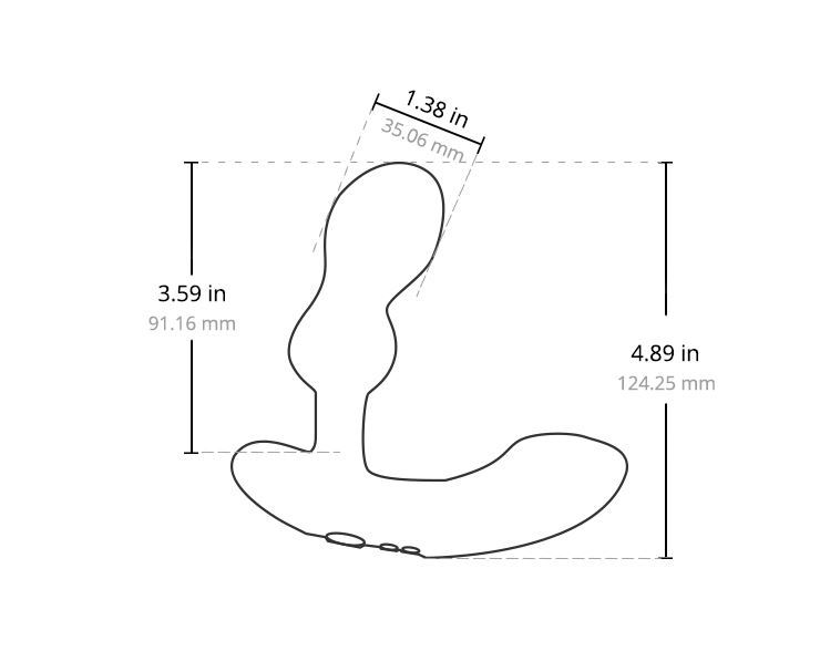 Stymulator prostaty Lovense Edge 2, 12,4 cm (czarny)