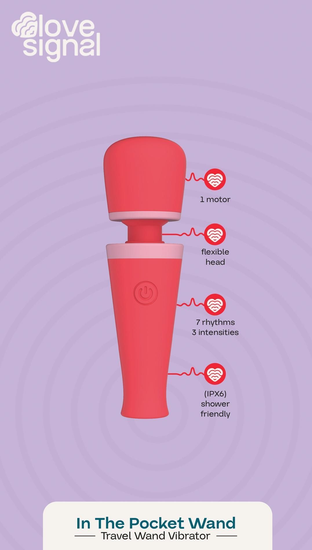 Wibromasażer Dream Toys In The Pocket Wand, 11 cm (pomarańczowy)