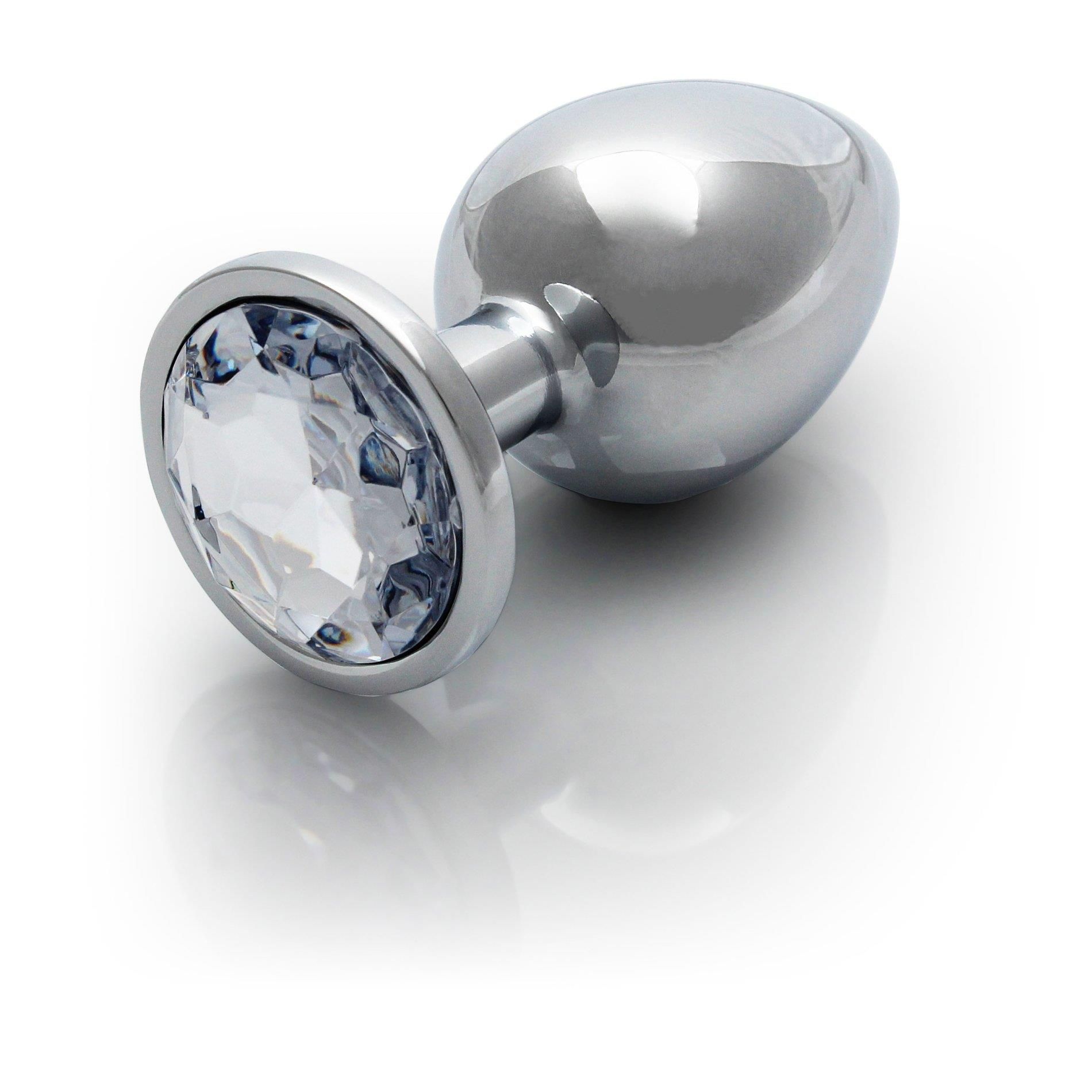 Korek analny Ouch! Round Gem L, 8.1 cm (przezroczysty)