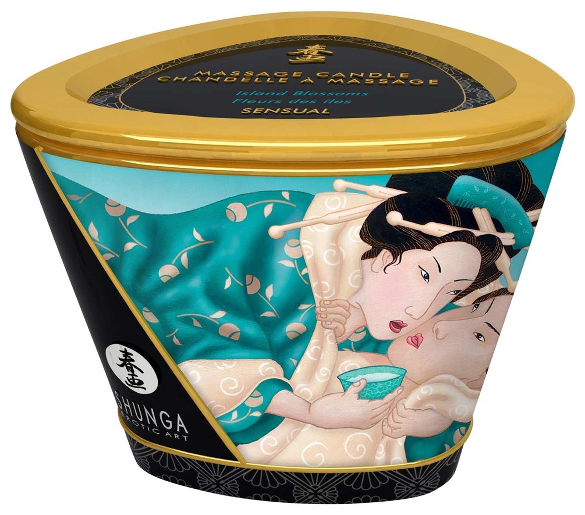 Масажна свічка Shunga Massage Candle Island Blossoms, 170 мл