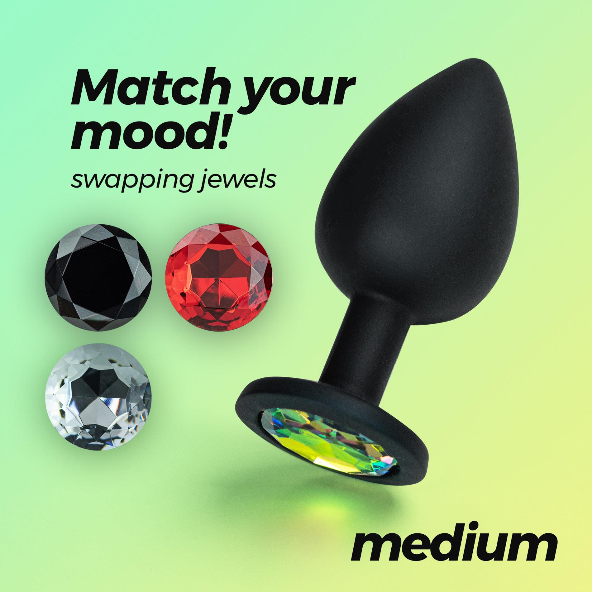 Korek analny Crushious Camileo M, 8 cm (czarny)