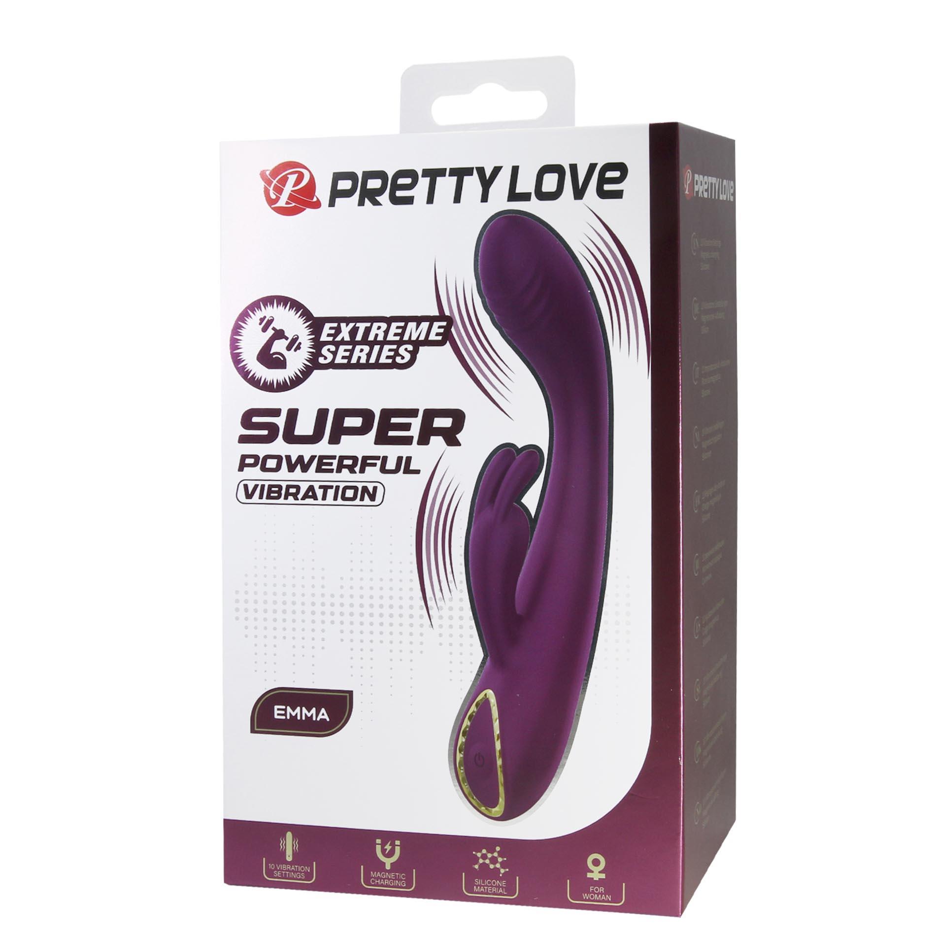 Вибратор-кролик Pretty Love Emma Extreme Series, 15.8 см (фиолетовый)