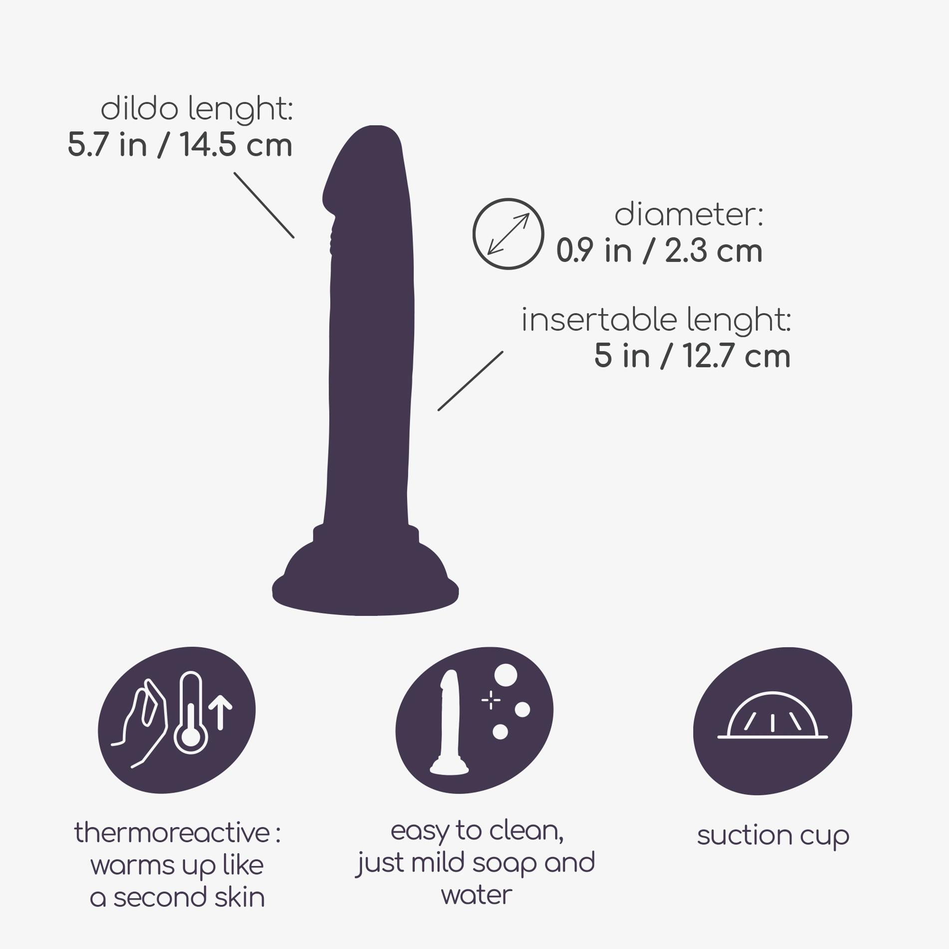 Dildo Crushious Stan 5,7”, 14.5 cm (w kolorze cielistym)