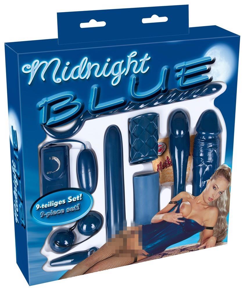 Duży zestaw różnych zabawek erotycznych You2Toys Midnight Blue Set, 9 szt (niebieski)