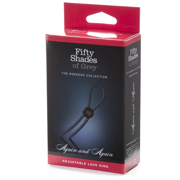Эрекционное кольцо Fifty Shades of Grey Again and Again Adjustable Cock Ring, 20 см (черный)