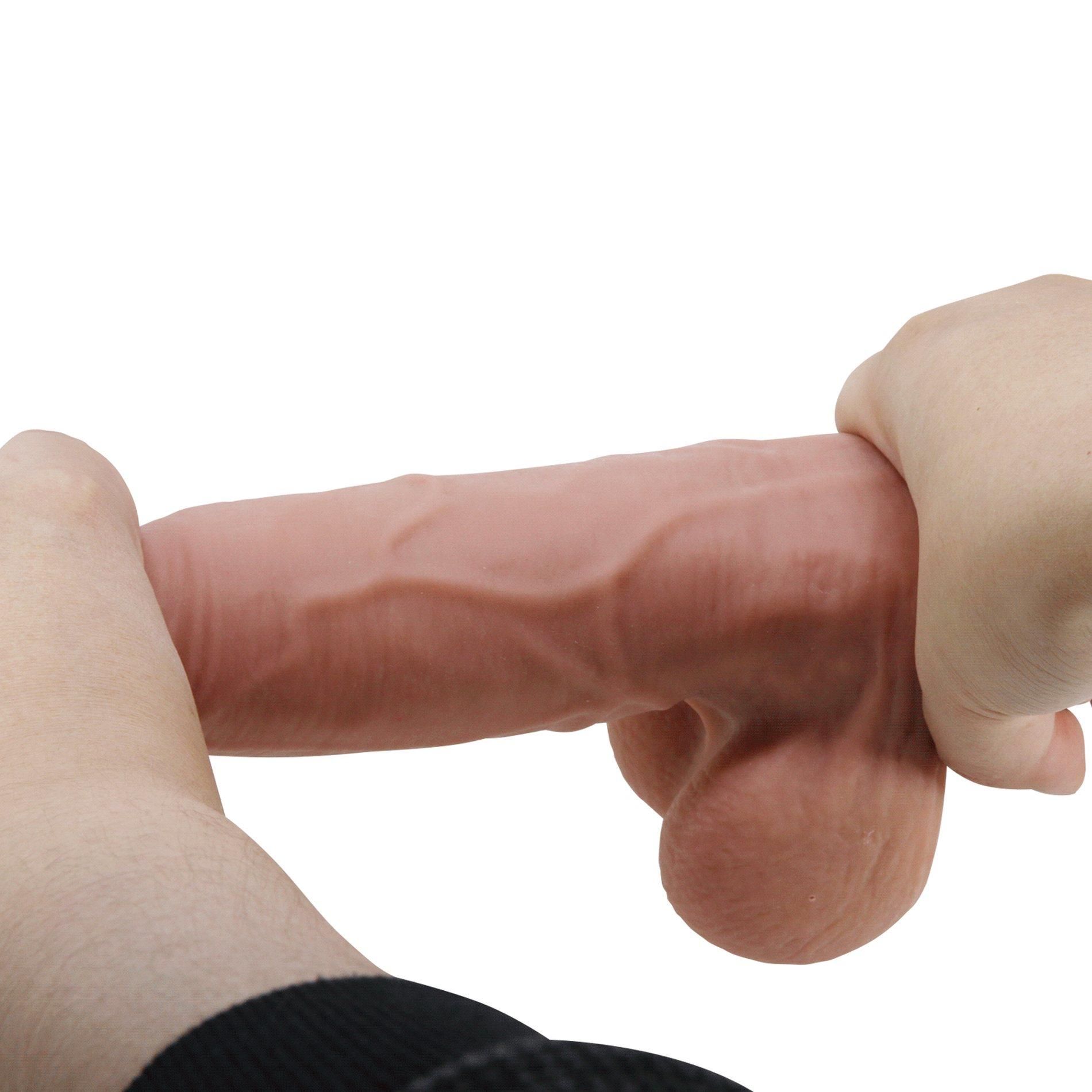 Фаллоимитатор Baile Sliding Skin Bendable 8,5'', 21.8 см (коричневый)