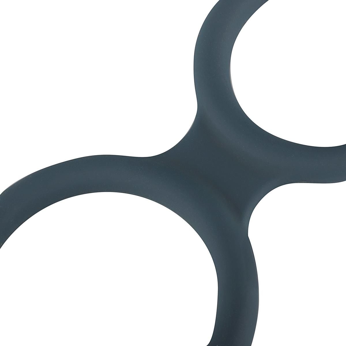 Эрекционное кольцо Boners Triple Cock Ring, 18 см (серый)