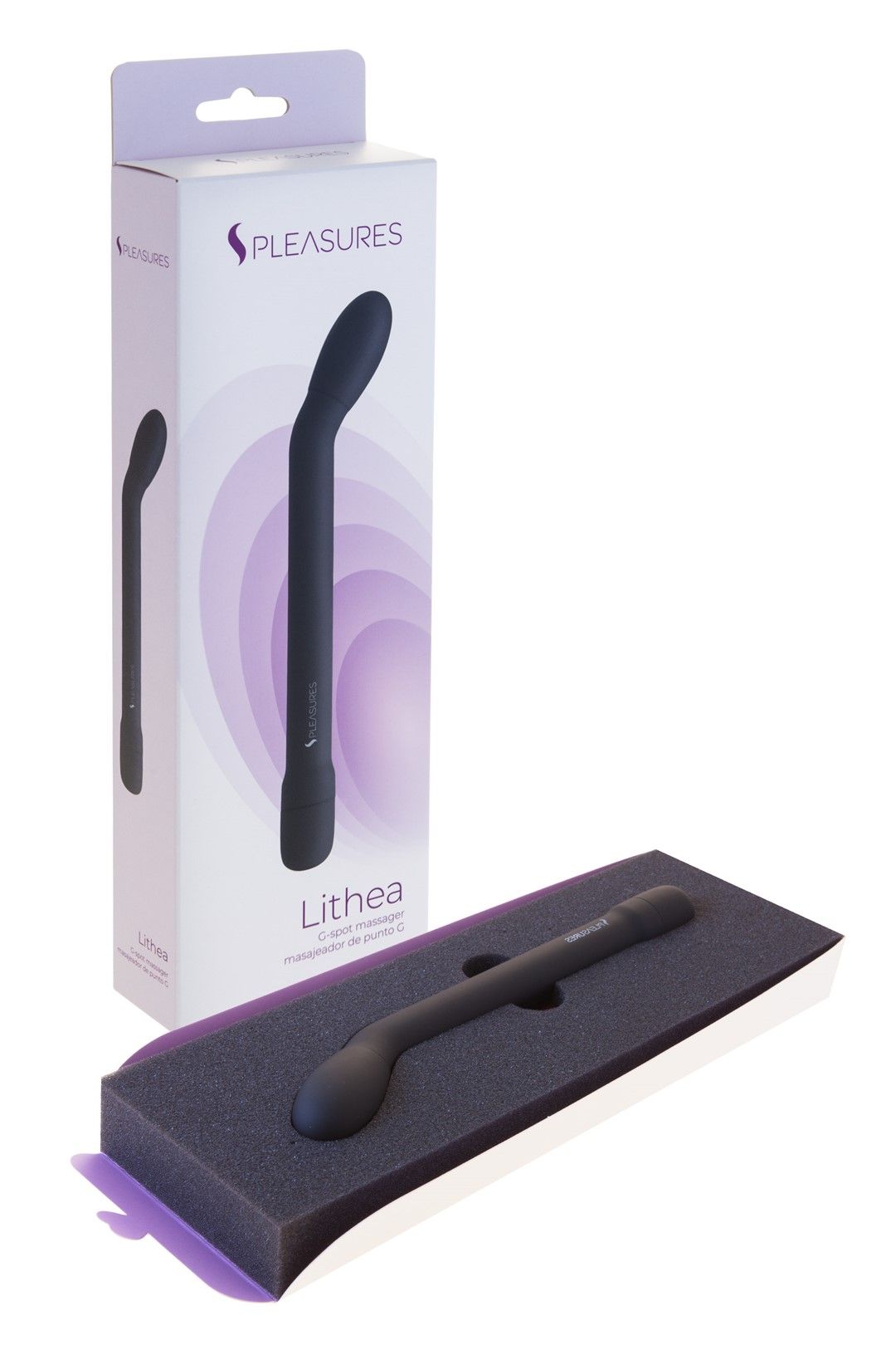 Вибратор Pleasures Lithea, 18 см (черный)