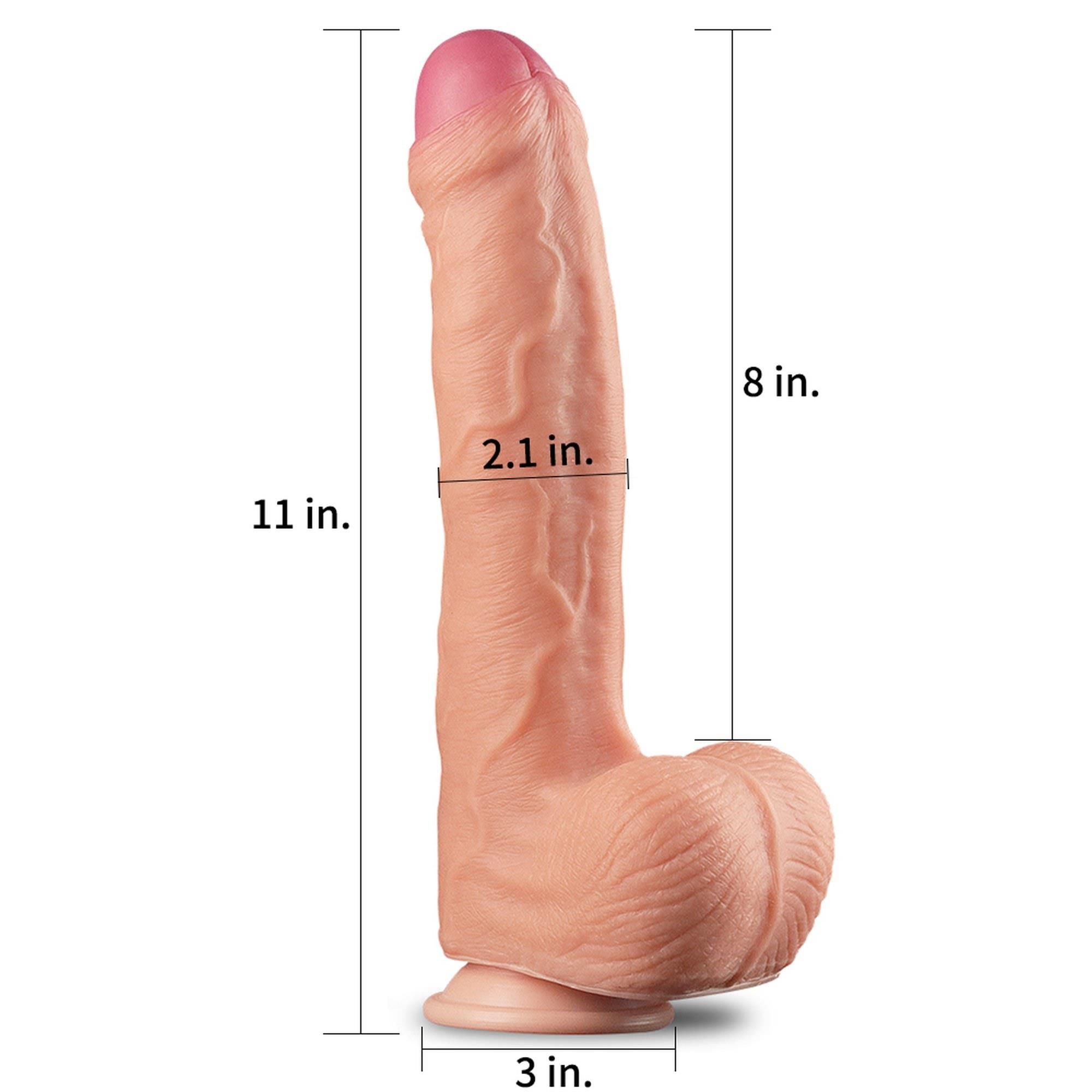 Большой фаллос на присоске LoveToy Nature Cock, 28 см (телесный)