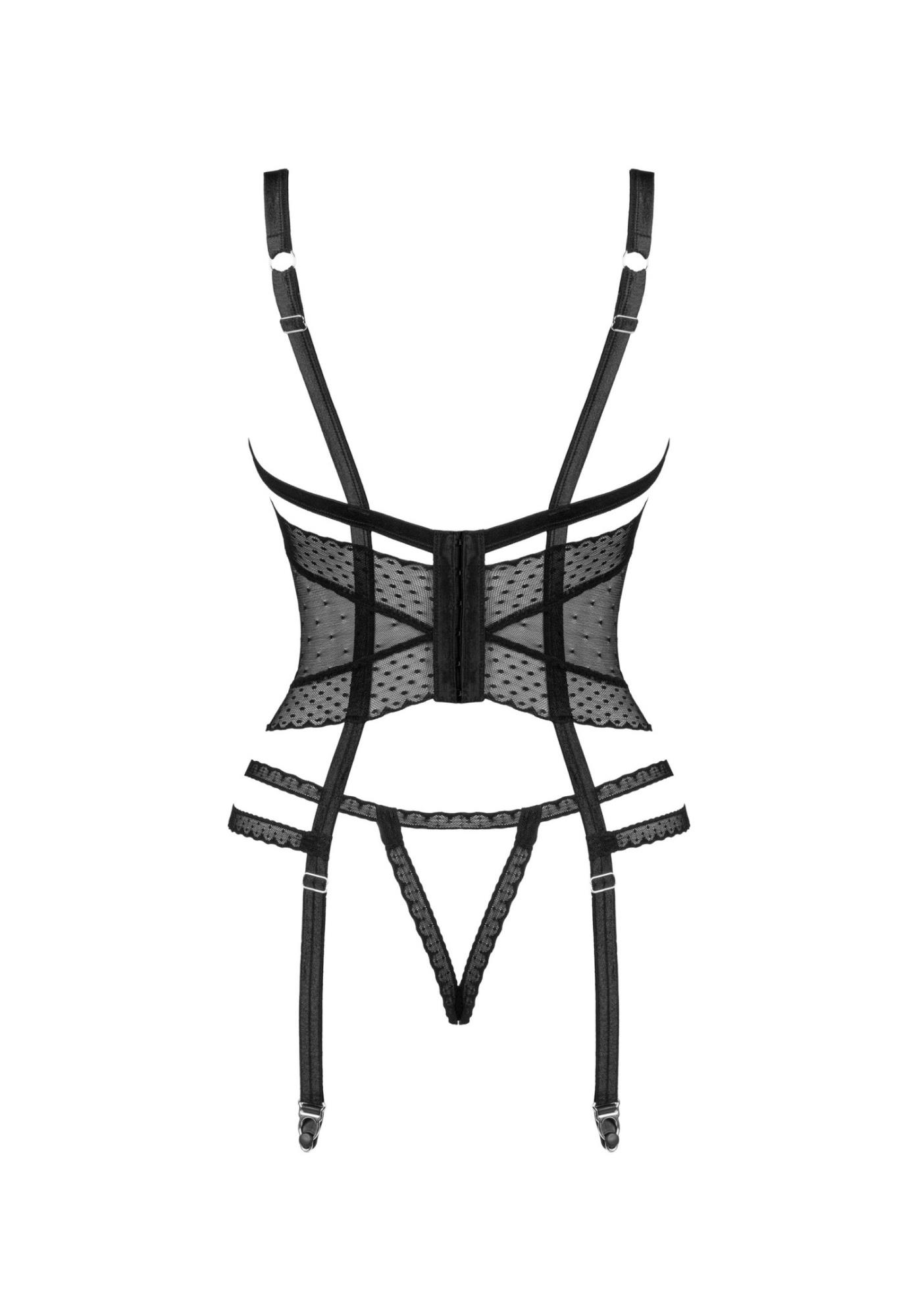 Gorset Obsessive Lanelia, XS/S (czarny)