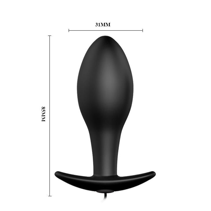 Korek analny Pretty Love Vibrating Butt, 7,5 cm (czarny)