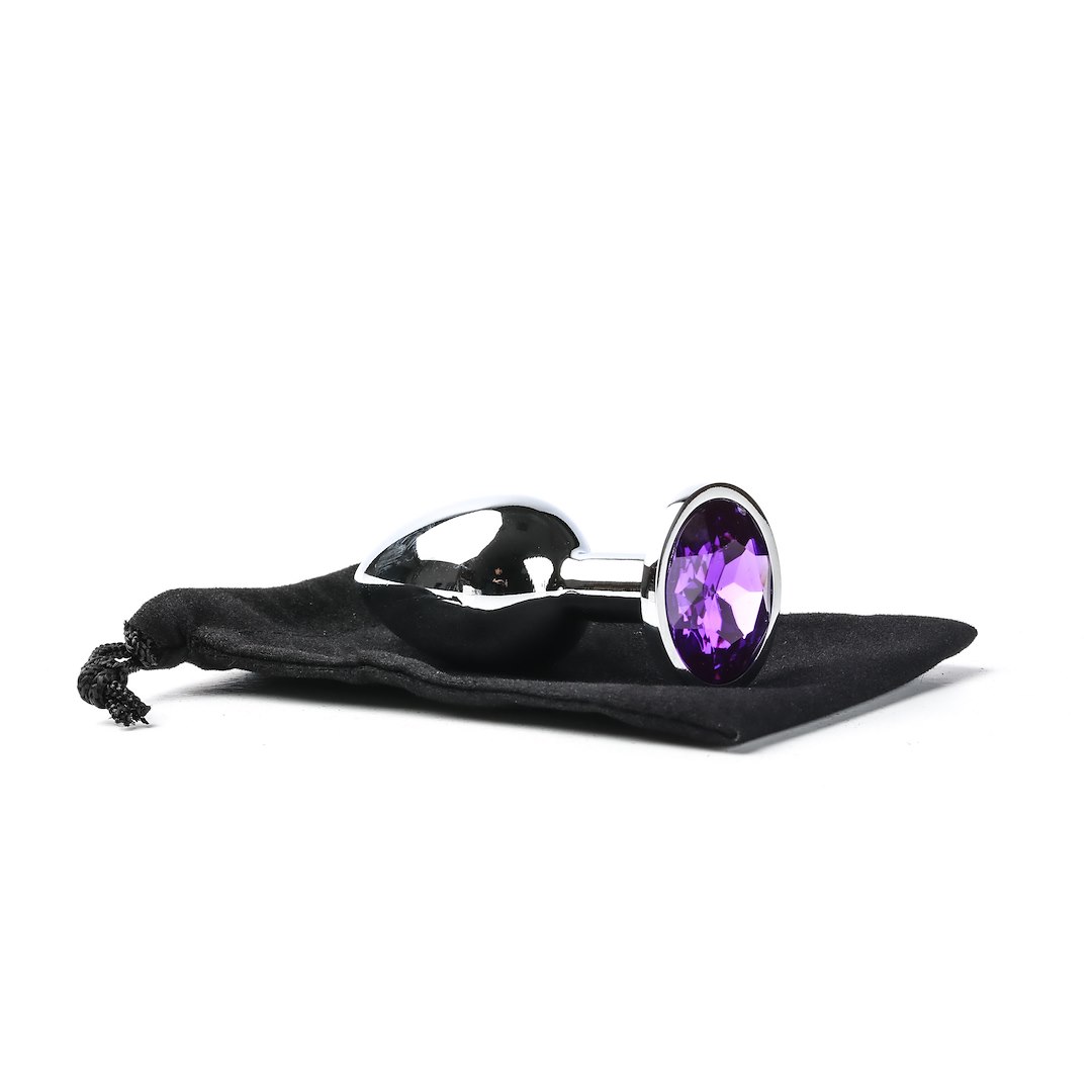 Korek analny z kryształem Simply Pleasure S, 7 cm (fioletowy)
