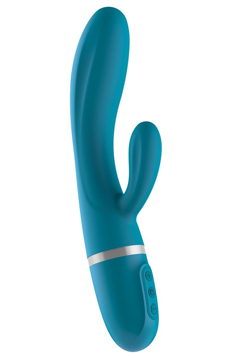 Вибратор-кролик Liebe Pleasure Toys Bend It Plus, 20 см (синий)