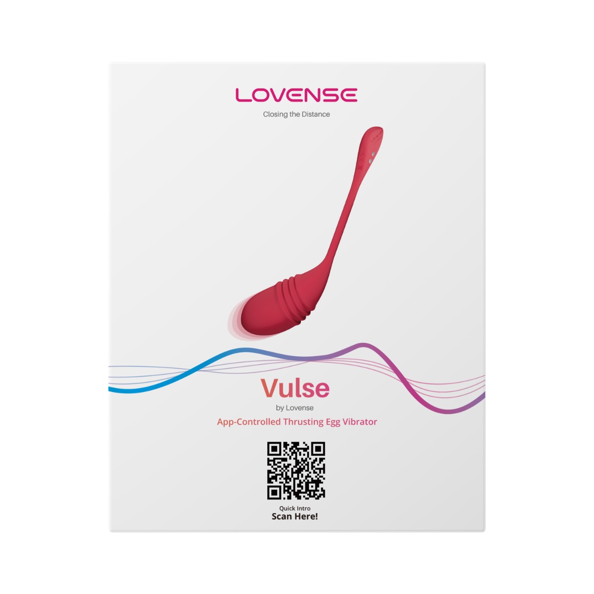 Виброяйцо Lovense Vulse, 20,3 см (красный)