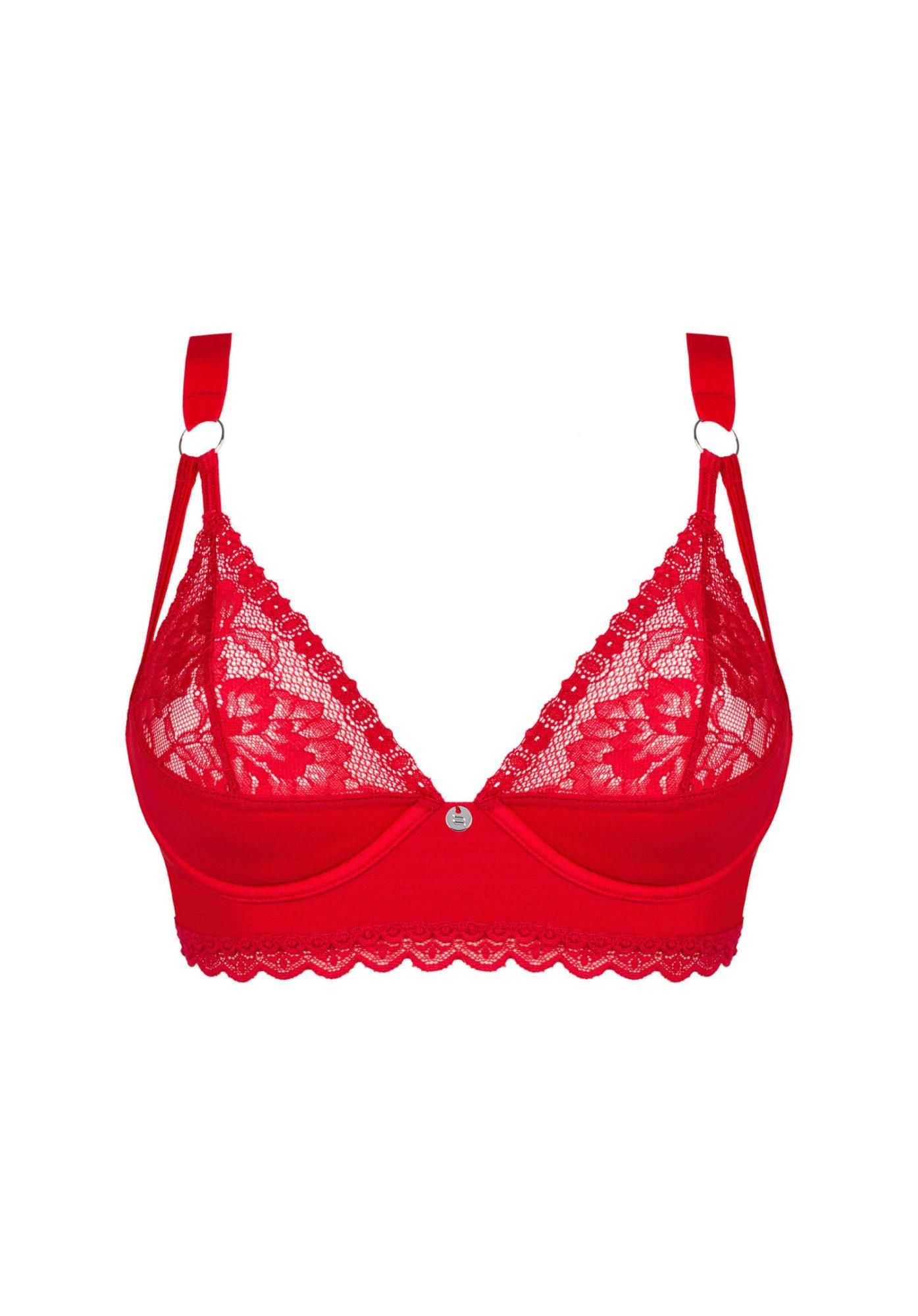 Бюстгальтер Obsessive Belovya, XS/S (красный)