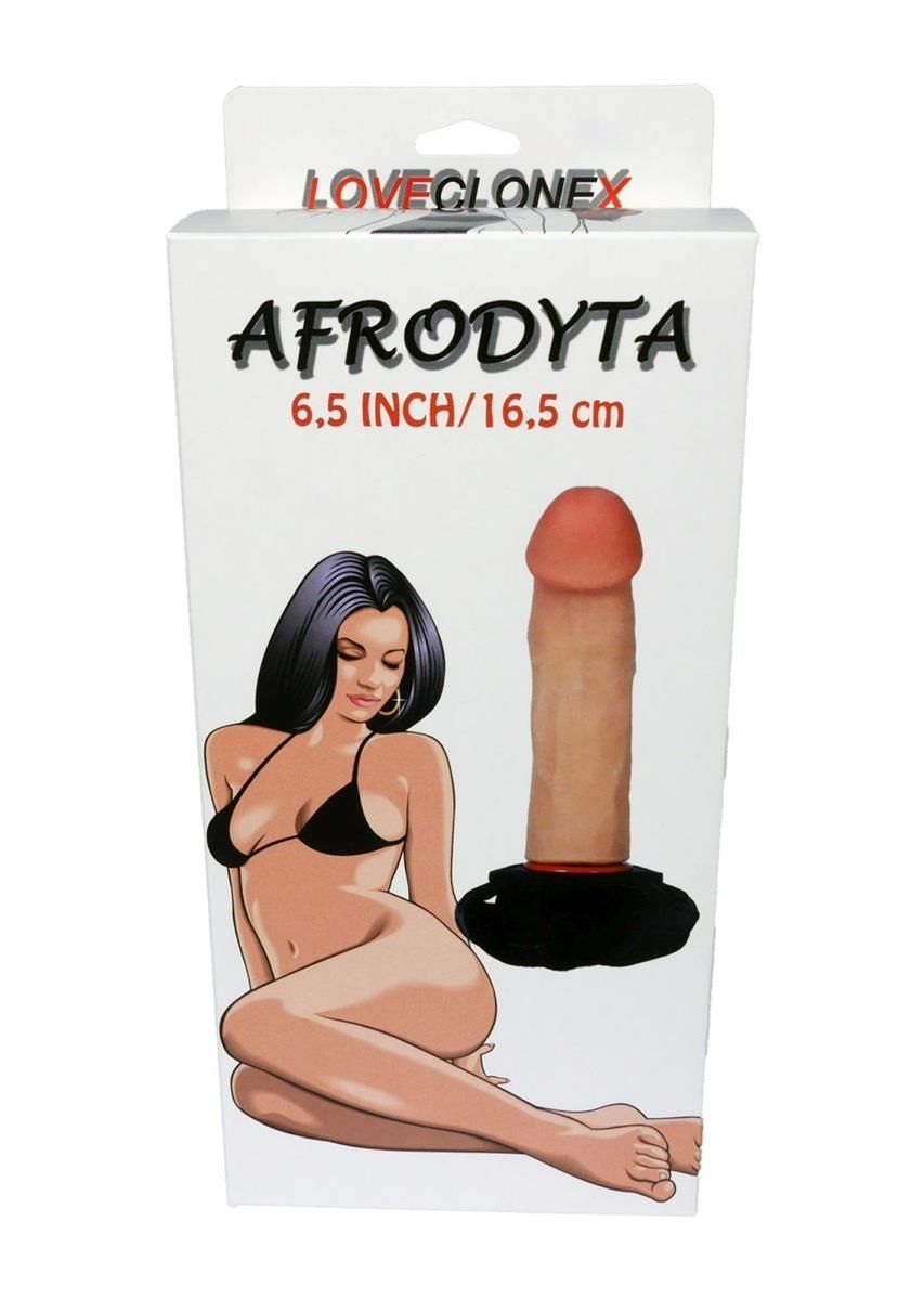 Страпон B - Series Real Proteza-Afrodyta Strap On-Loveclonex 6,5", 16 см (тілесний)