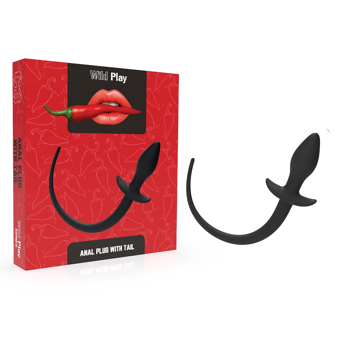 Korek analny Erospace Wild Play C3, 16,9 cm (czarny)