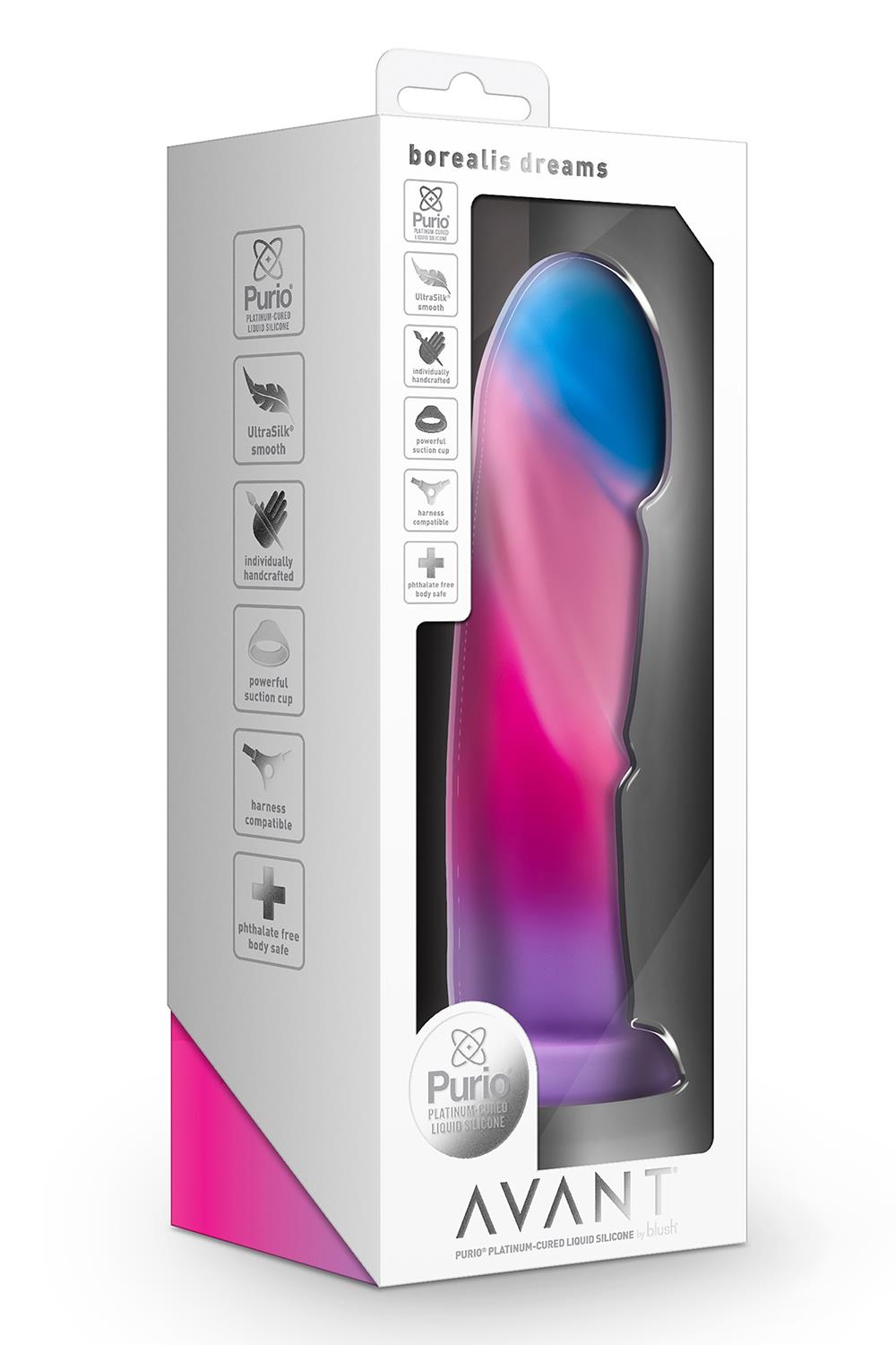 Dildo Blush Avant Borealis Dreams, 19,7 cm (tęczowy)
