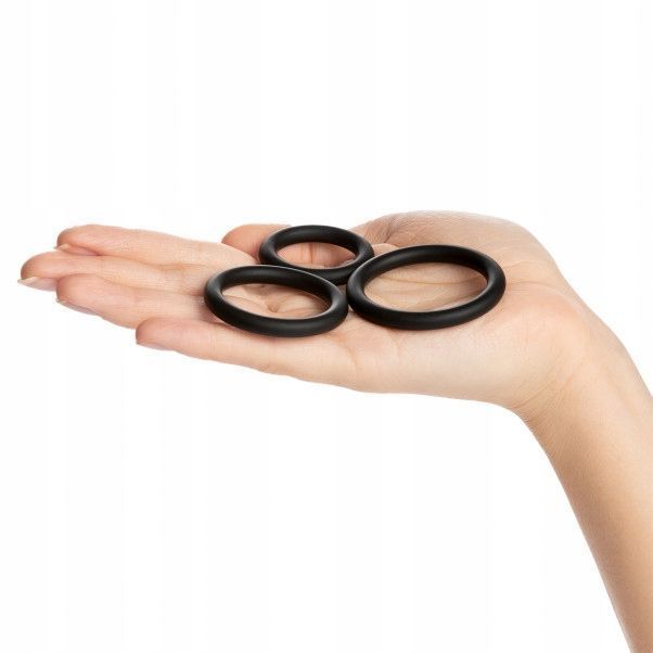 Набір ерекційних кілець Cock Ring Set, 3 шт (чорний)