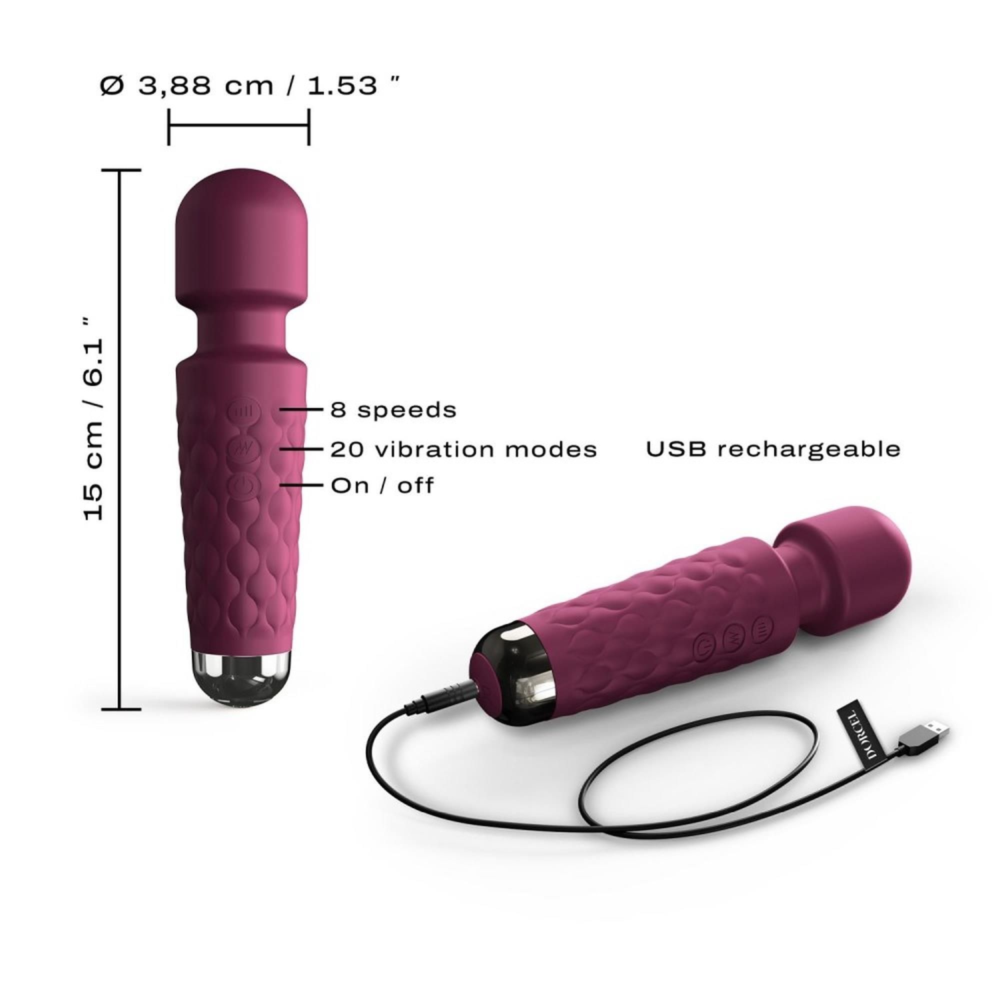 Mini wibromasażer Dorcel Mini Wanderful, 20 cm (fioletowy)