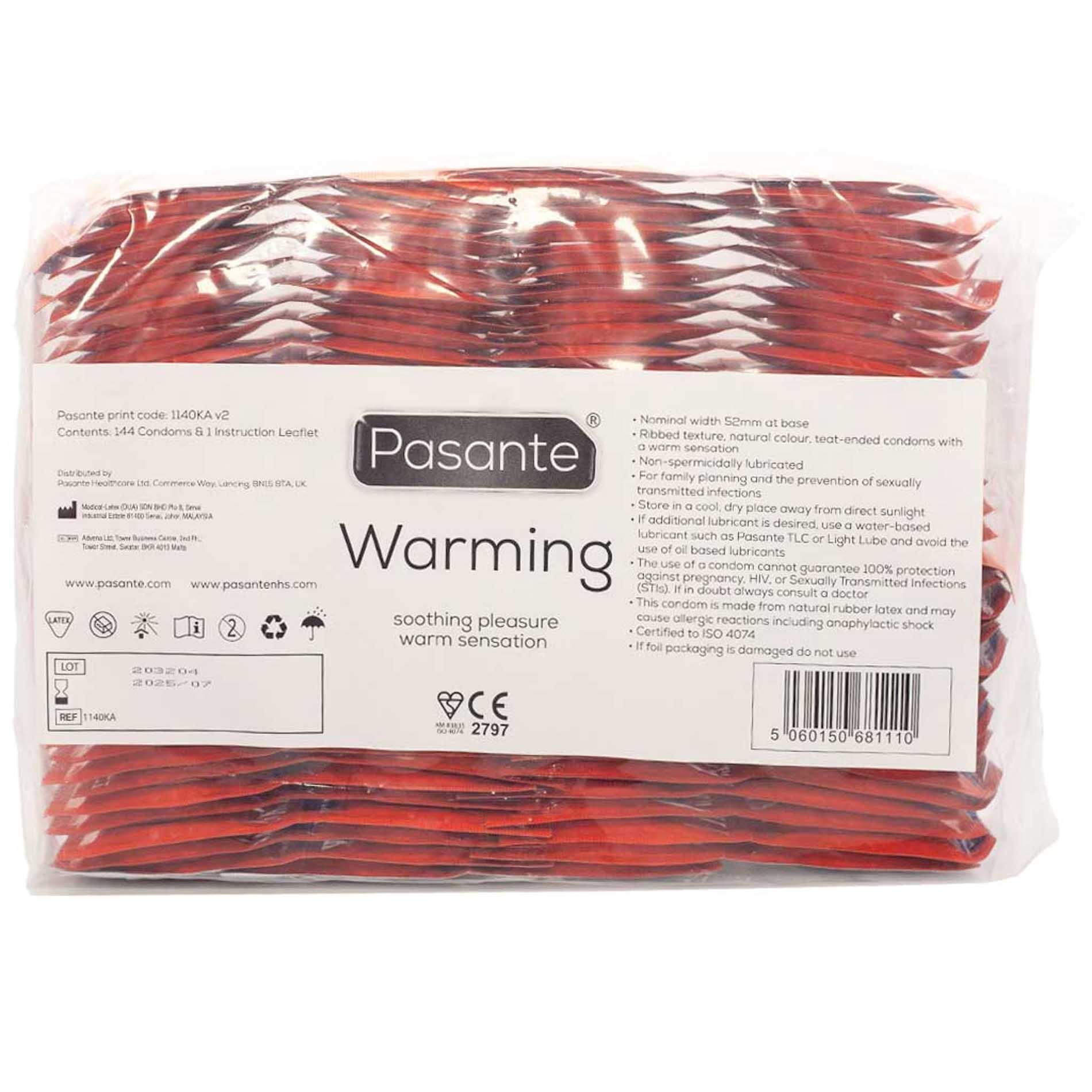 Презервативы Pasante Warming Condoms, 144 шт