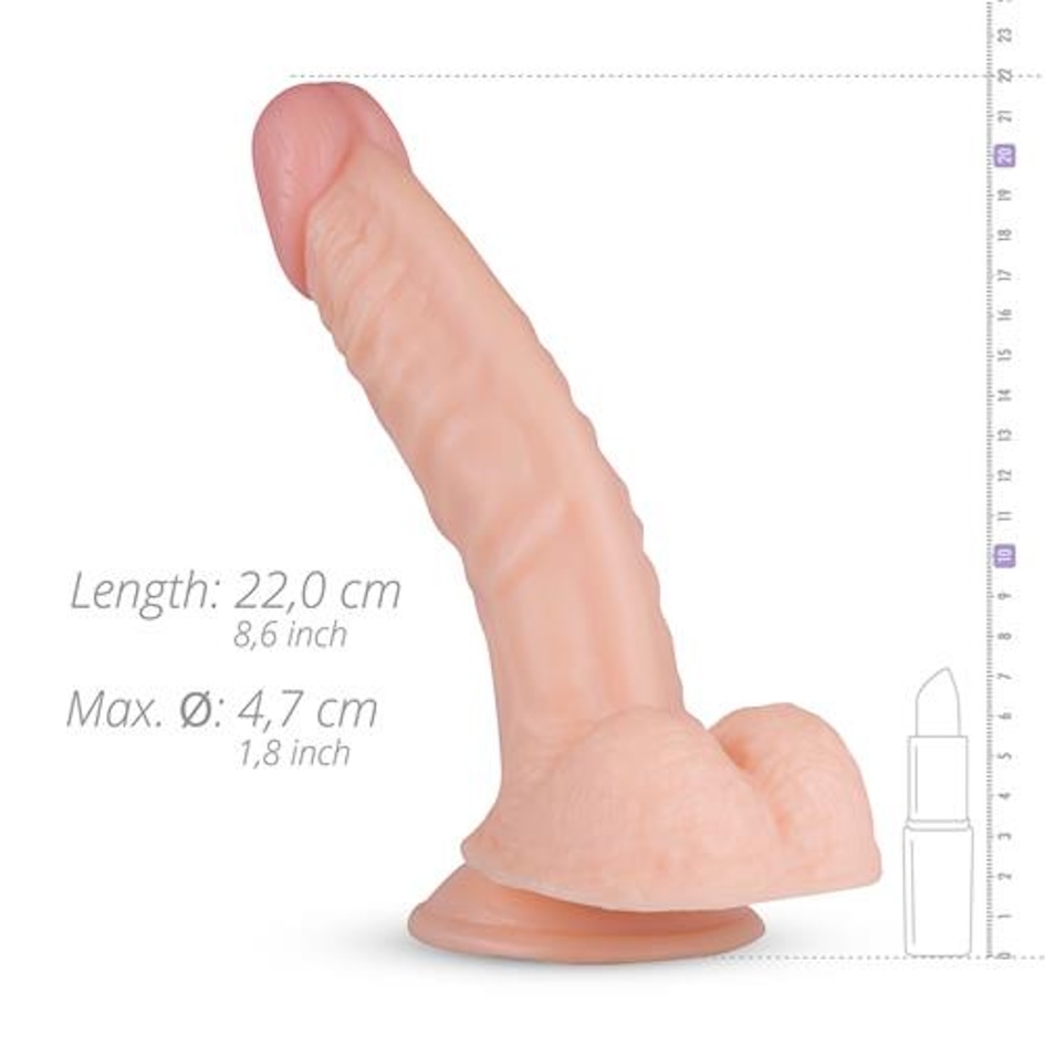 Фаллоимитатор EasyToys Derek Realistic Dildo, 22 см (телесный)