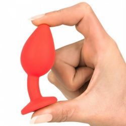 Korek analny z kryształkiem Colorful Joy Jewel Red Plug Small, 7,2 cm (czerwony)