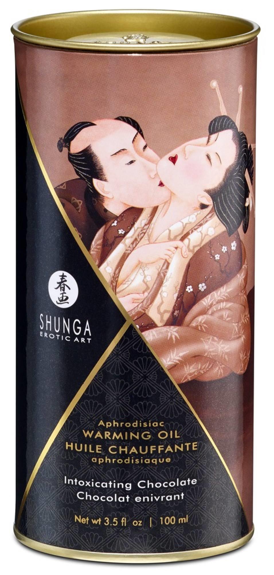Согревающее массажное масло Shunga Aphrodisiac Warming Oil шоколад, 100 мл