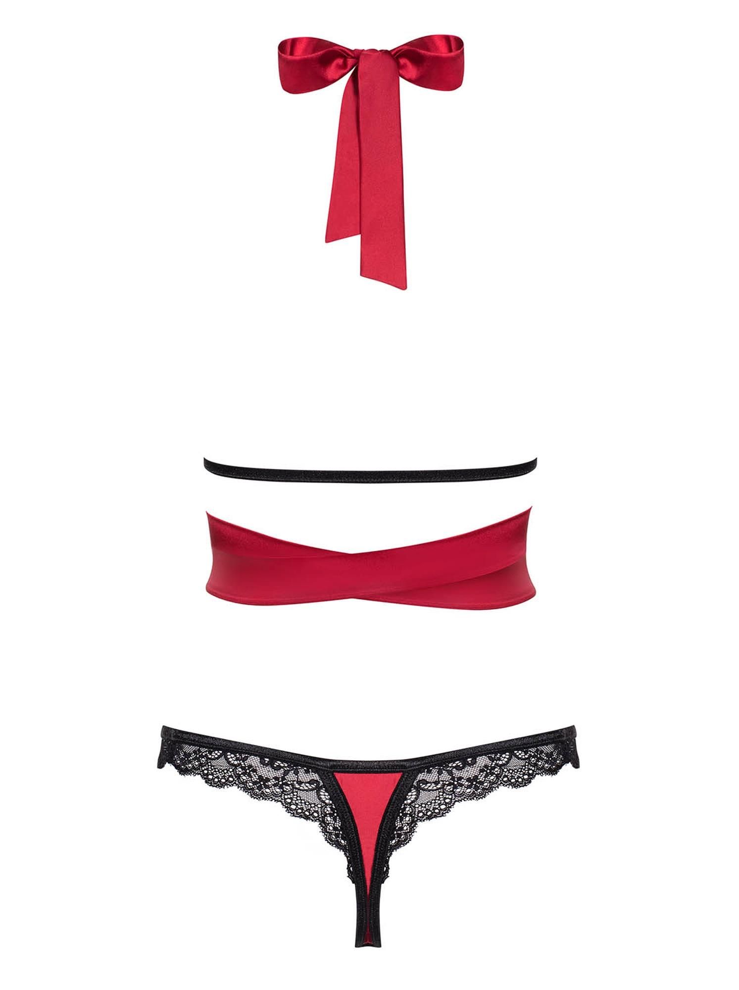 Комплект белья Obsessive Sensuelia, S/M (красный)
