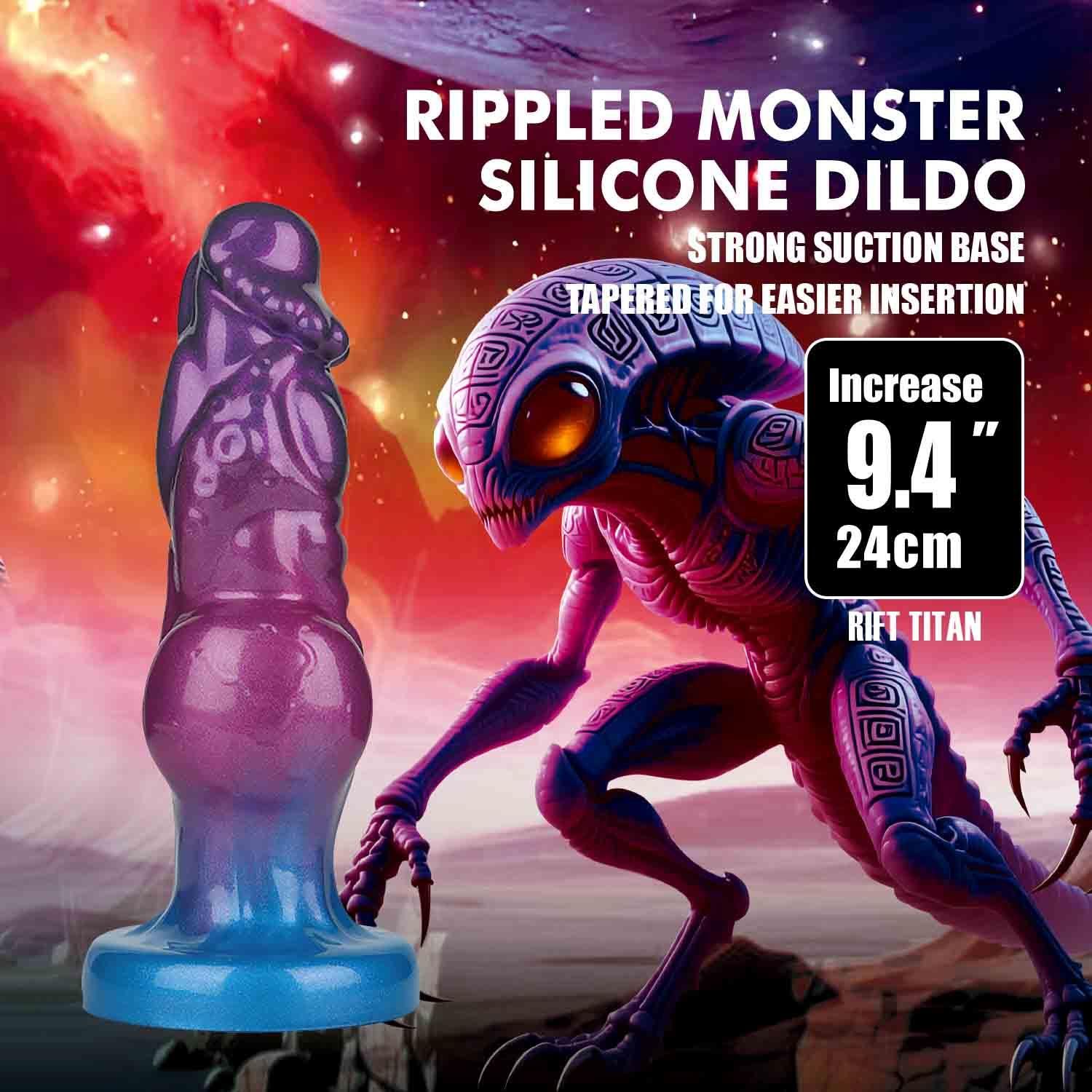 Фаллоимитатор Power Monsters Rift Titan, 24 см (фиолетовый)